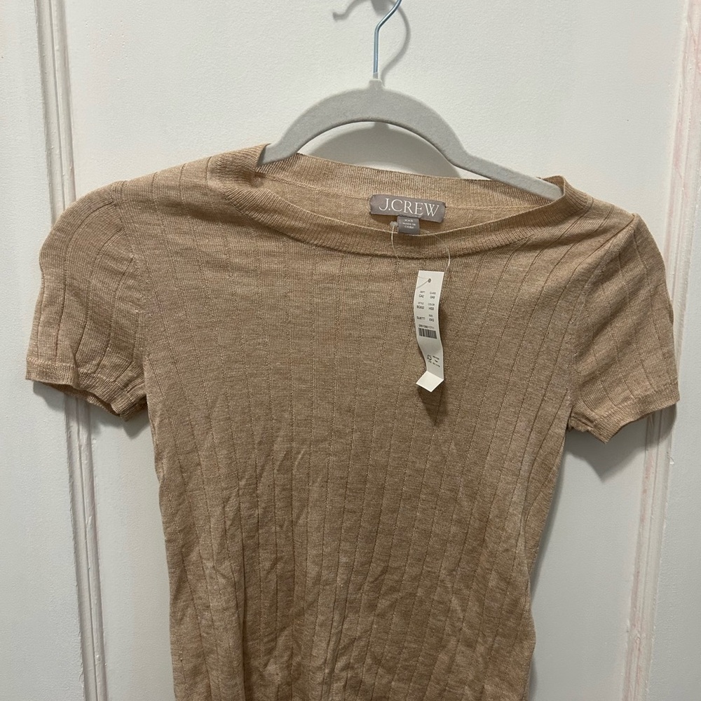 J. Crew Tan Fitted Short Sleeve T-Shirt